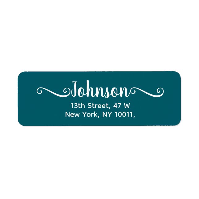 Handwritten Script Blue Label (Front)