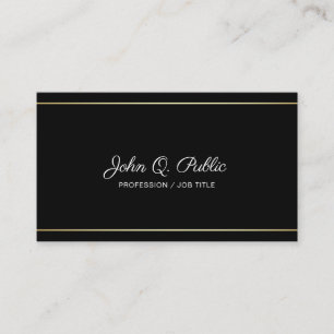 Handwritten Script Calligraphy Elegant B&W Design Business Card