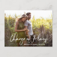 Handwritten Script Change of Plans Photo
