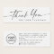 Handwritten script custom logo thank you insert