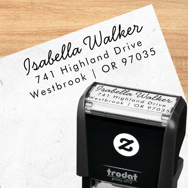 Handwritten Script Custom Postal Address Stamp (Creator Uploaded)