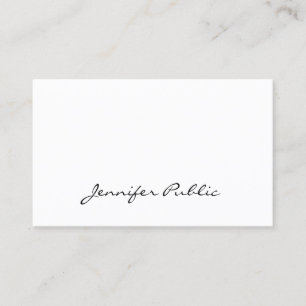 Handwritten Script Elegant Simple Modern Pretty Business Card