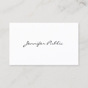 Handwritten Script Elegant Sleek Professional Business Card