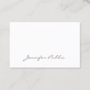 Handwritten Script Font Clean Beautiful Unique Business Card