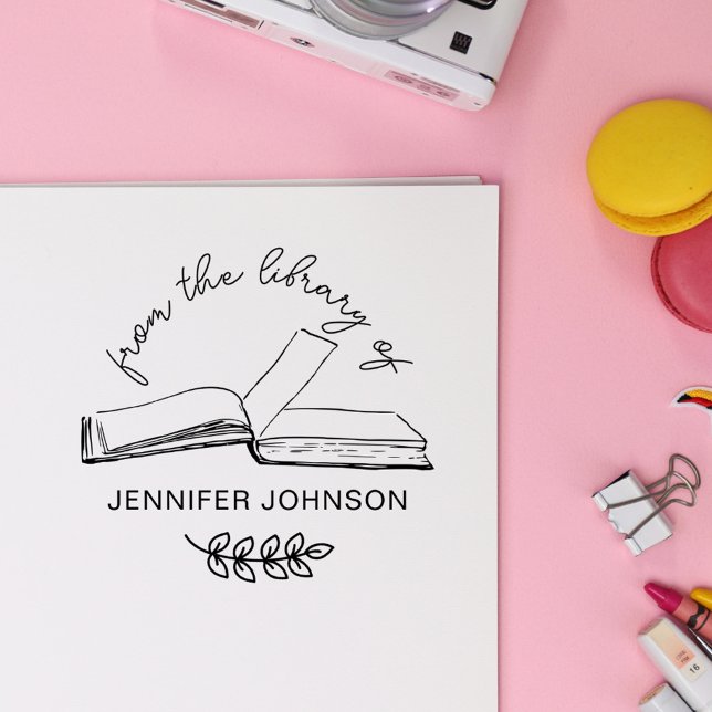 Handwritten Script From The Library Of Book Rubber Stamp (Creator Uploaded)
