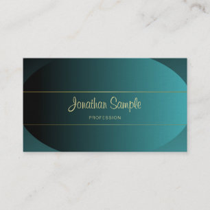 Handwritten Script Gold Elegant Design Luxury Chic Business Card