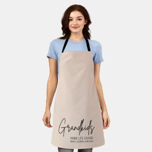 Handwritten Script Grandkids make life Grand Apron