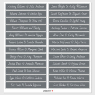 Handwritten Script Guest Names Labels Offblack