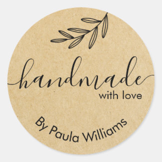 Handwritten Script Homemade Business Stickers