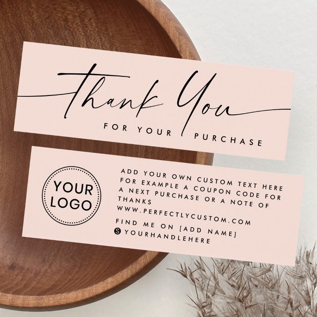 Handwritten script logo pink thank you insert (Handwritten script logo pink thank you insert)