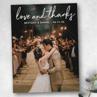 Handwritten Script Love Thanks Wedding