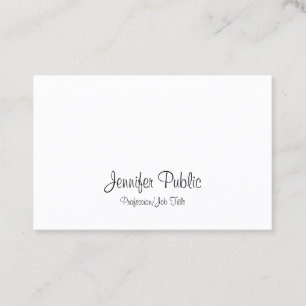 Handwritten Script Modern Elegant Clean Trendy Business Card