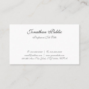 Handwritten Script Modern Template Professional Business Card