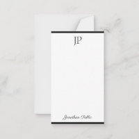 Handwritten Script Monogrammed Simple Template