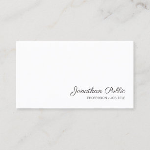 Handwritten Script Name Modern Simple Template Business Card