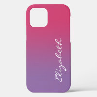 Handwritten Script Name Pink to Purple Gradient