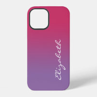 Handwritten Script Name Pink to Purple Gradient