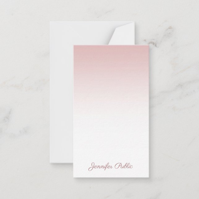 Handwritten Script Name Rose Gold Elegant Template (Front)