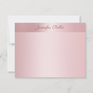 Handwritten Script Name Text Template Rose Gold