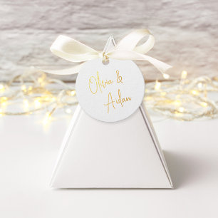Handwritten Script Names Wedding Favour Tags