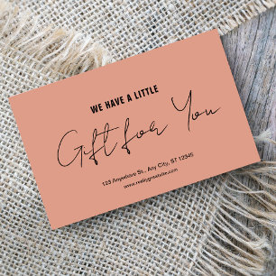 Handwritten Script Pink & Black Gift Certificate