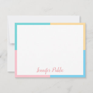 Handwritten Script Pink Yellow Blue Green Template