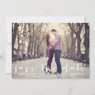 Handwritten Script Save the Date Announcement