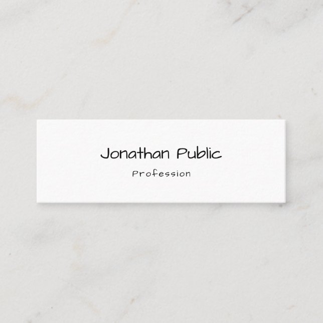 Handwritten Script Template Professional Vintage Mini Business Card (Front)