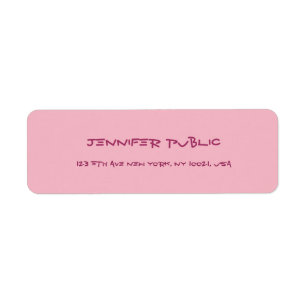 Handwritten Script Text Elegant Pink Plain Modern