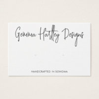 Handwritten Script Typography Earring Display Card