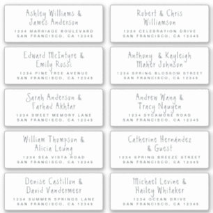 Handwritten Script Wedding Guest Address Labels