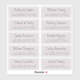 Handwritten Script Wedding Guest Address Labels
