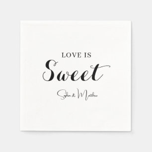 Handwritten Script Wedding Napkin