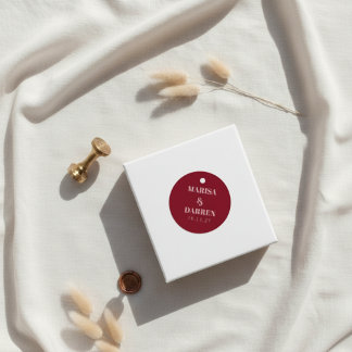 Handwritten Script Whimsical Pink Custom Wedding Favour Tags