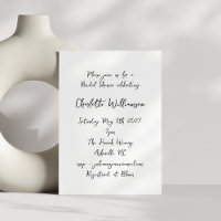 Handwritten Script Whimsy Quirky Bridal Shower