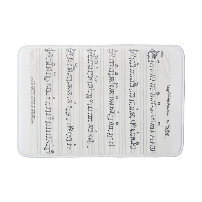Handwritten Sheet Music bath mat (Front)