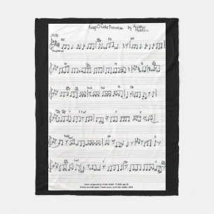 Handwritten Sheet Music fleece blanket