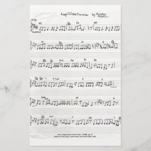 Handwritten Sheet Music stationery