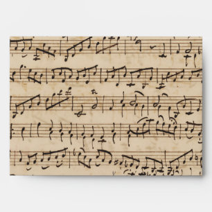 Handwritten Sheet Music Vintage Envelope