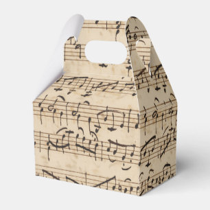 Handwritten Sheet Music Vintage Music Notes Favour Box