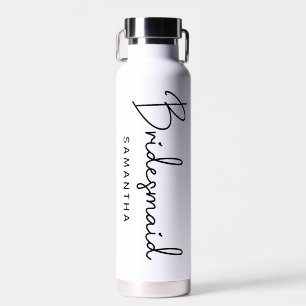 Handwritten Signature Personalised Bridesmaid Water Bottle