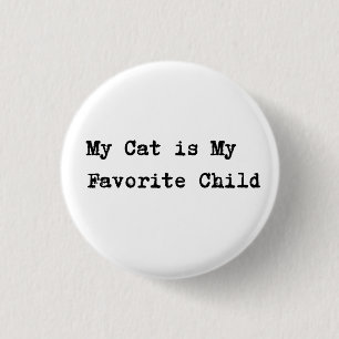 Handwritten-Style Text "My Cat is My Favorite Chil 3 Cm Round Badge