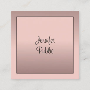 Handwritten Template Modern Elegant Professional Square Business Card
