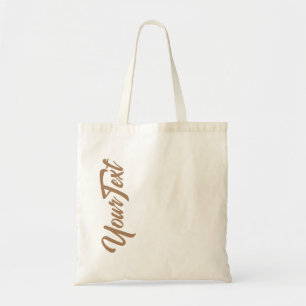 Handwritten Text Light Brown Template Custom Tote Bag