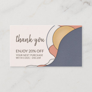 Handwritten Thank You for Your Business Modern Discount Card