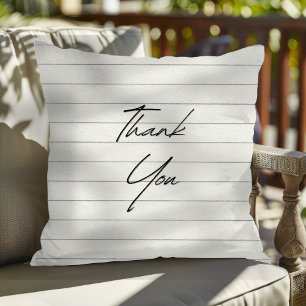 Handwritten Thank You Lined Paper Cushion