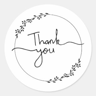 Handwritten Thank You Sticker