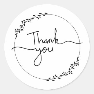 Handwritten Thank You Sticker