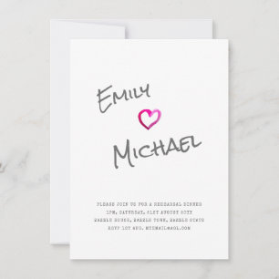 Handwritten Typeset PHOTO Invites Couples Event