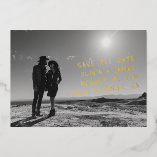 Handwritten Unique Photo Wedding Save the Date